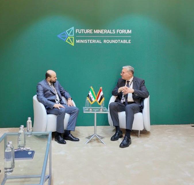 على هامش مؤتمر التعدين بالرياض : وزير البترول يبحث التعاون مع نظيره السوري 